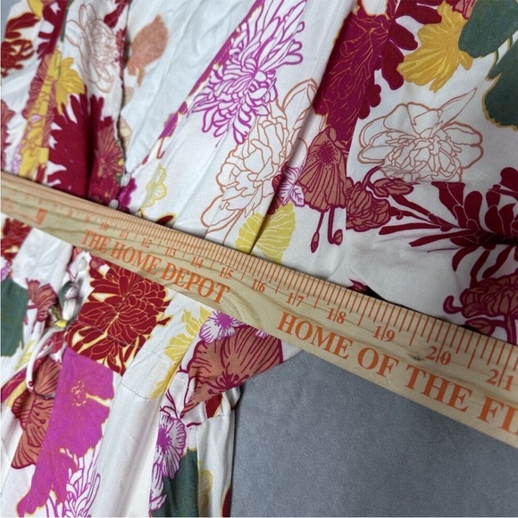 Petal & Pup Dress Womens XL Kelda Floral Multi Tiered Mid Sleeve Wrap - Picture 5 of 8